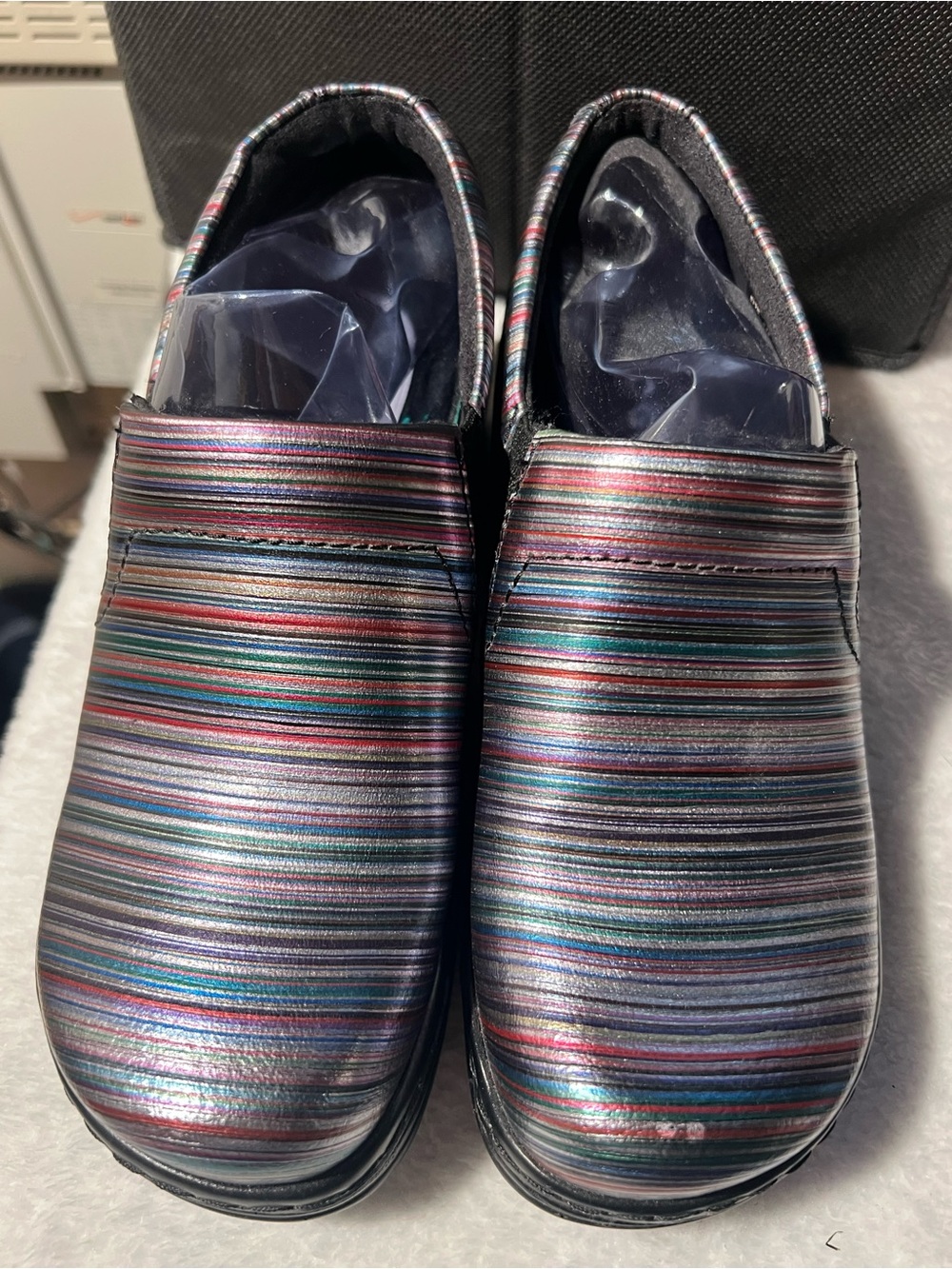Klogs Women’s Multi-Stripe Slip-On Shoes - Metallic